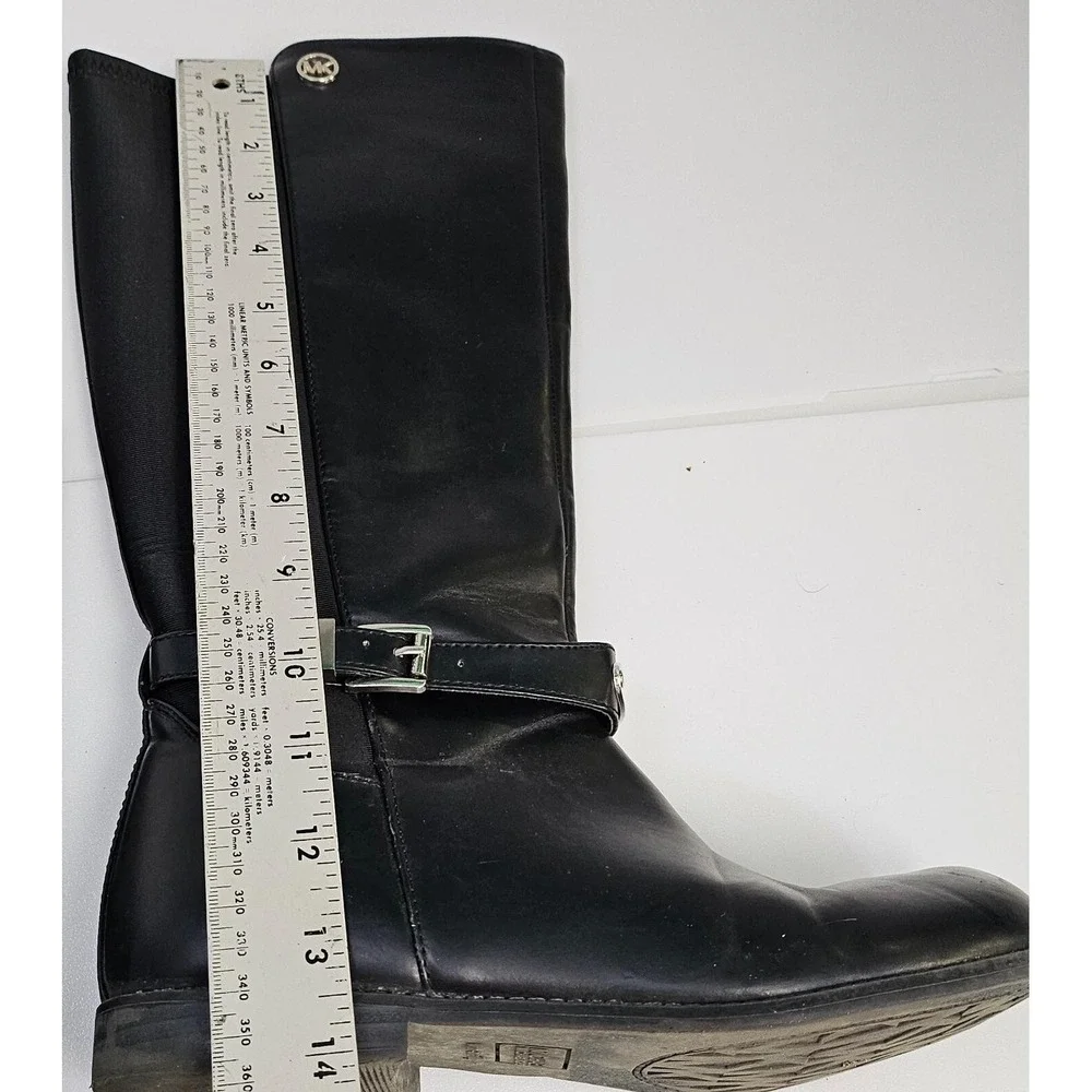 Michael Kors Parson 15 Women's Size 5‎ Black Boots Zip Up Stretch PM-36-FO